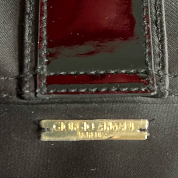 Vintage Giorgio Armani Perfume Black Satin Clutch Bag - Picture 3 of 13